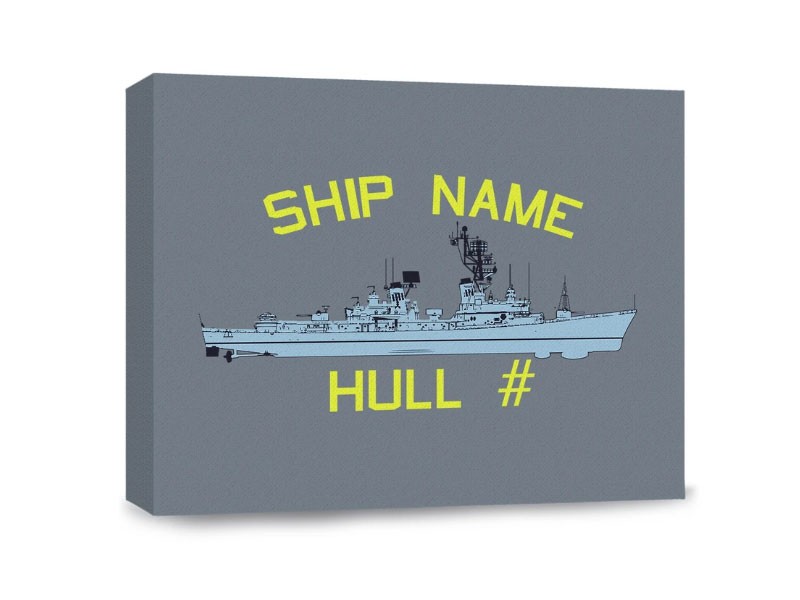 Customizable Navy Ship Class Wrapped Canvas