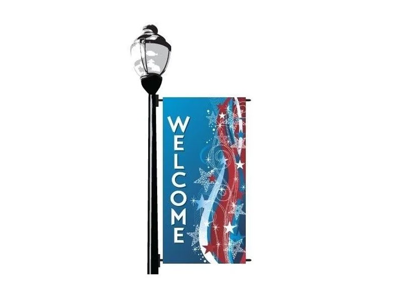 Patriotic Welcome Street Banner