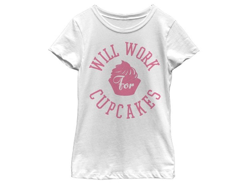 Girl's Will Work for Cupcakes T-Shirt