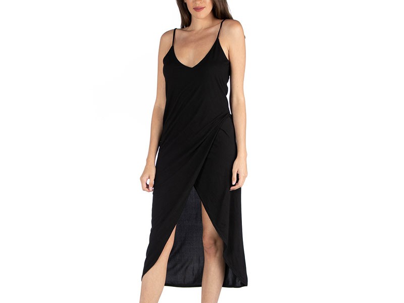 Women's 24/7 Comfort Apparel Cami Strap Wrap Dress
