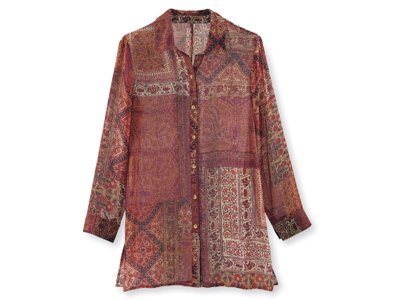 Autumnal Georgette Tunic For Women
