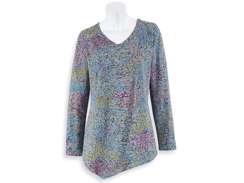 Enchanted Swirls Hanky Hem Women's Top