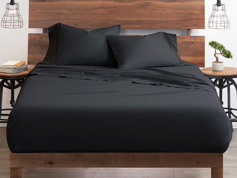 Good Kind Essential 4 Piece Bed Sheet Set Black