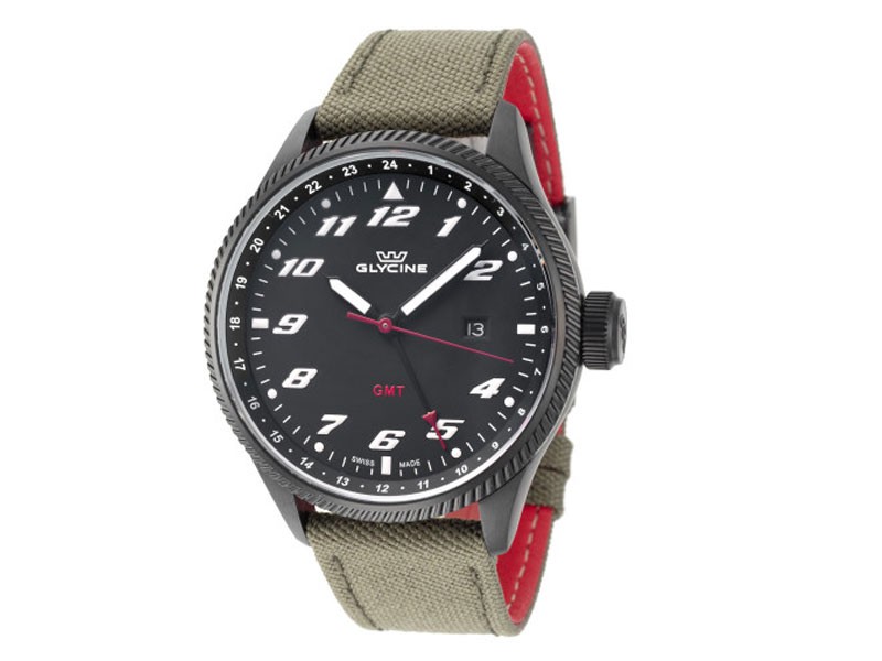 Glycine Airman Men's Watch Stainless Steel Case Swiss Quartz