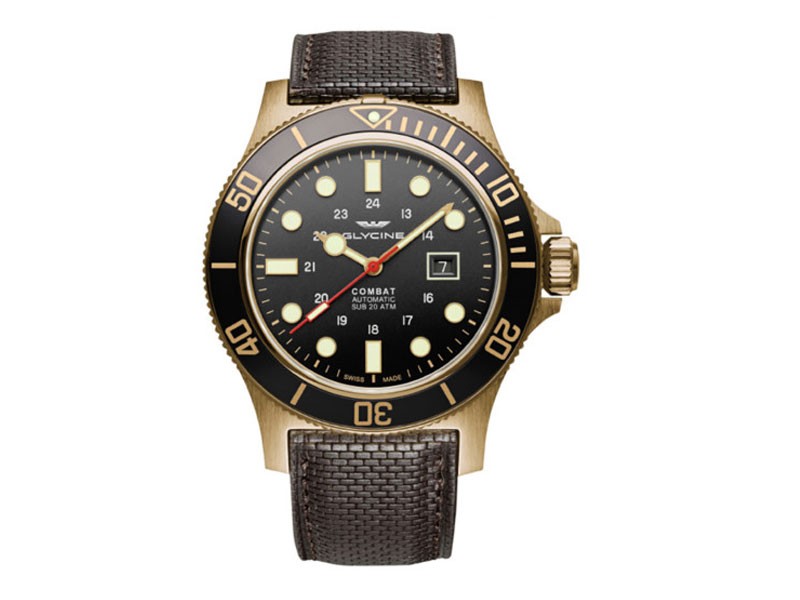 Glycine Combat Sub 48 Men's Watch Bronze Case