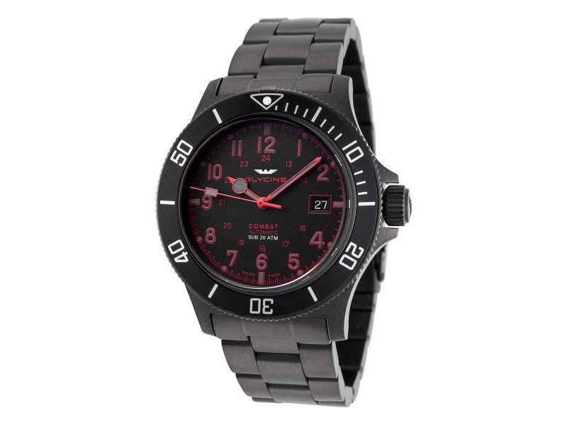 Glycine Combat Men's Watch Stainless Steel Case Stainless Steel