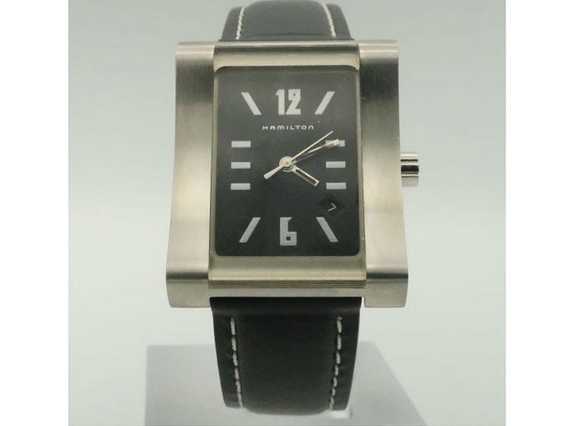 Hamilton Gramercy Men's Watch Stainless Steel Case Leather