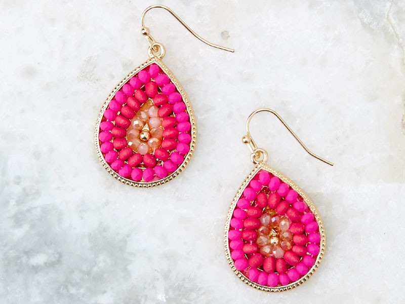 Drops Of Style Hot Pink Earrings For Women
