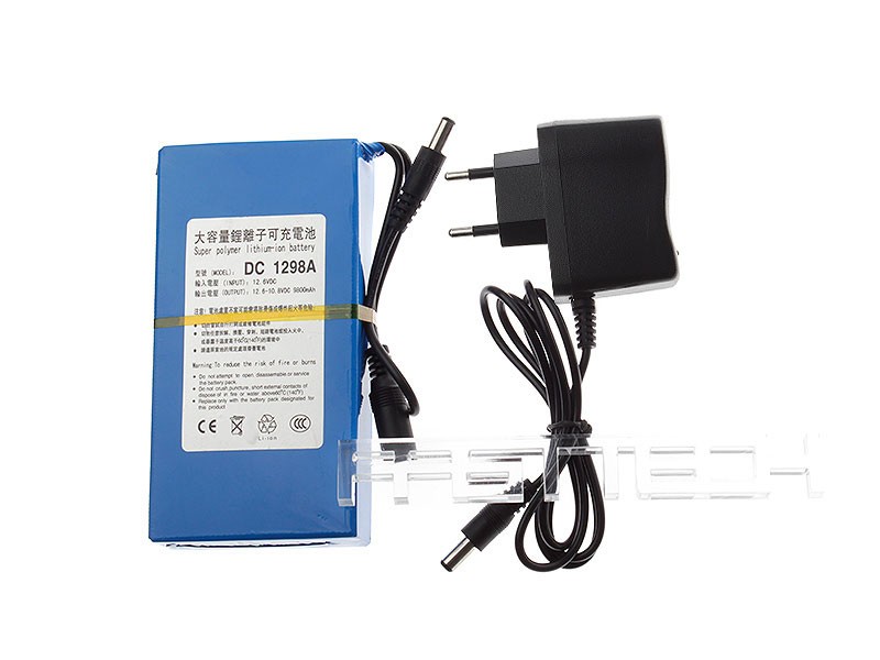 DC-1298A 12.6V 9800mAh Rechargeable Li-ion Battery w/ EU Plug Power Adapter