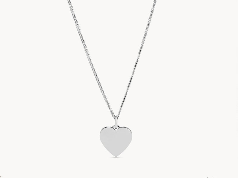 Engravable Heart Stainless Steel Necklace For Women