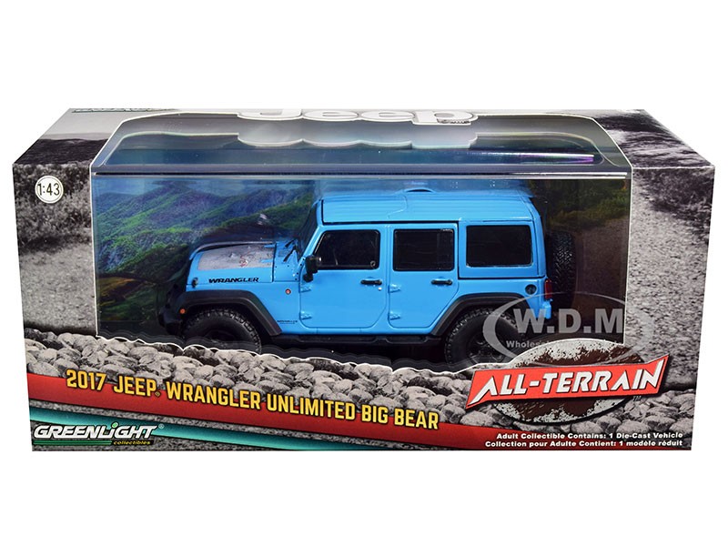 Jeep Wrangler Unlimited Chief Big Bear Bright Blue Model Car