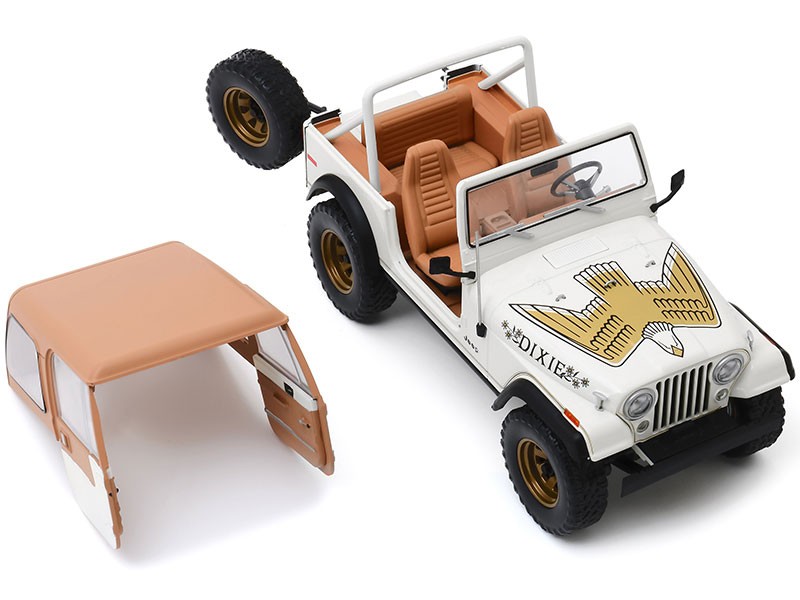 Jeep CJ-7 Golden Eagle Dixie Cream 1/18 Diecast Model Car