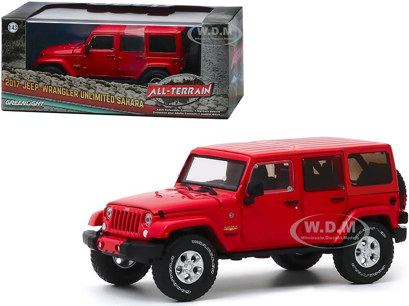 Jeep Wrangler Unlimited Sahara Firecracker Red Clearcoat All-Terrain Series 1/