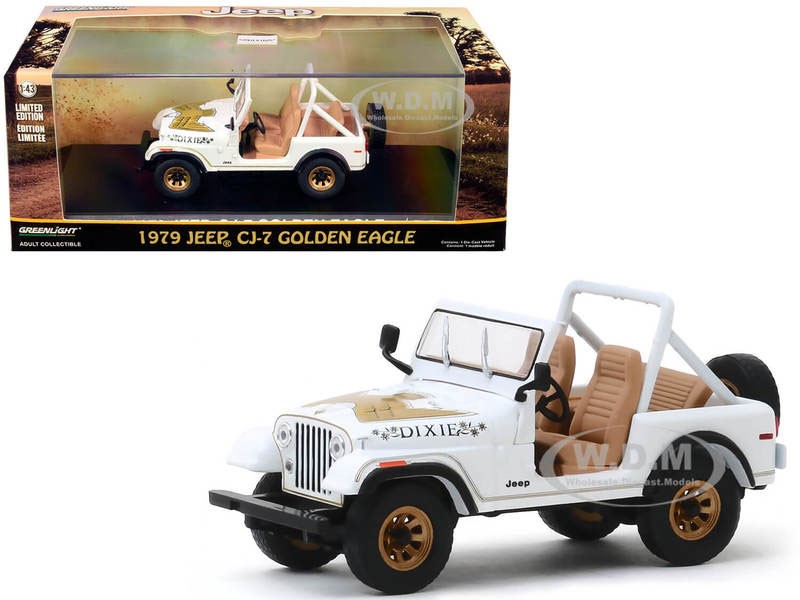 Jeep CJ-7 Golden Eagle Dixie White 1/43 Diecast Model Car