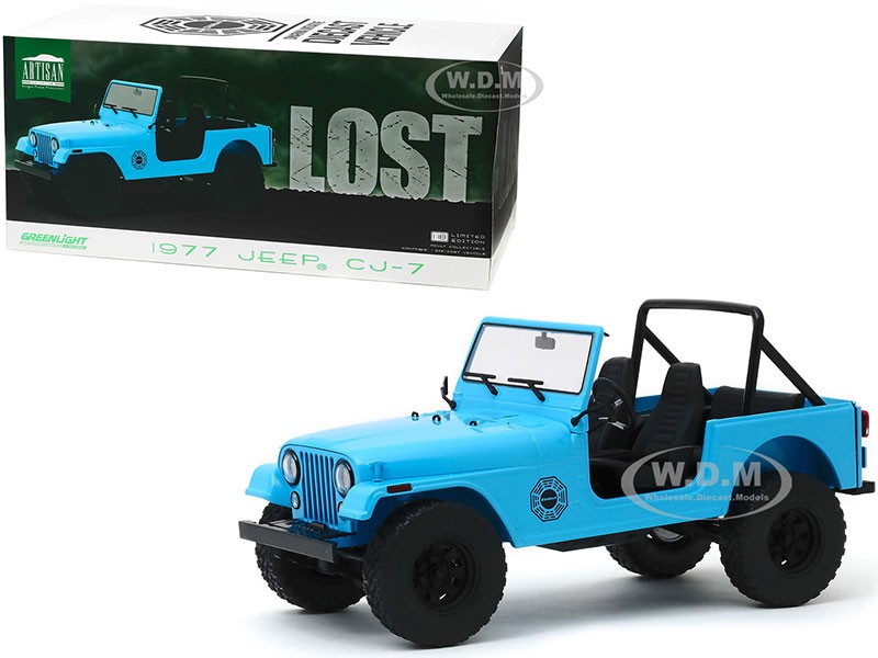 Jeep CJ-7 Dharma Blue Lost 2004-2010 TV Series 1/18 Diecast Model Car