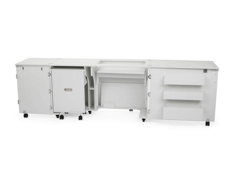 Kangaroo Kabinets Aussie Studio WHITE Sewing Cabinets with Air Lift AS-WHT