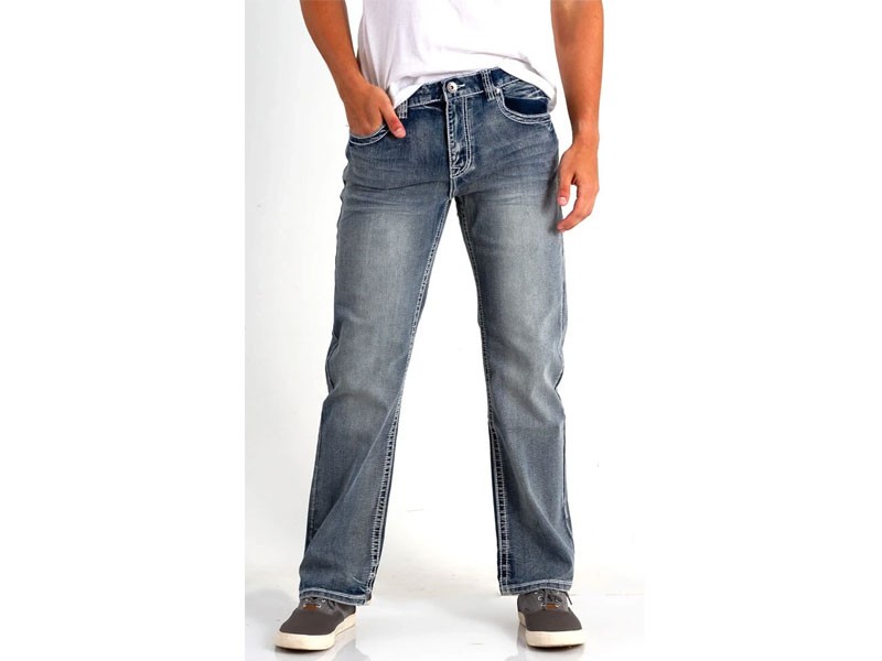 True Luck Jeans Dominic Boot cut Stretch Men's Jeans in Medium Wash