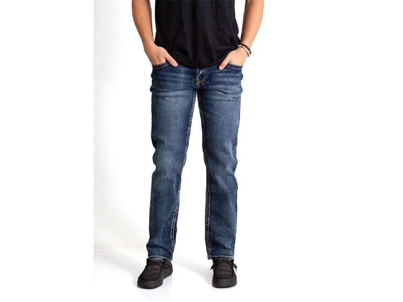 True Luck Jeans Jefferson Straight Leg Jeans For Men In Dark Blast