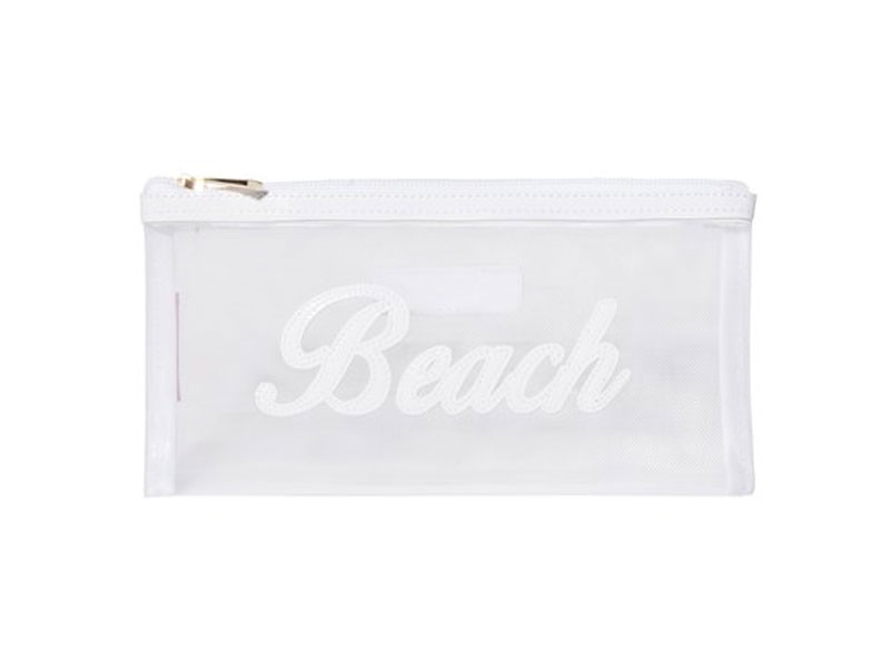 White Mesh Moya Case with White Beach Script