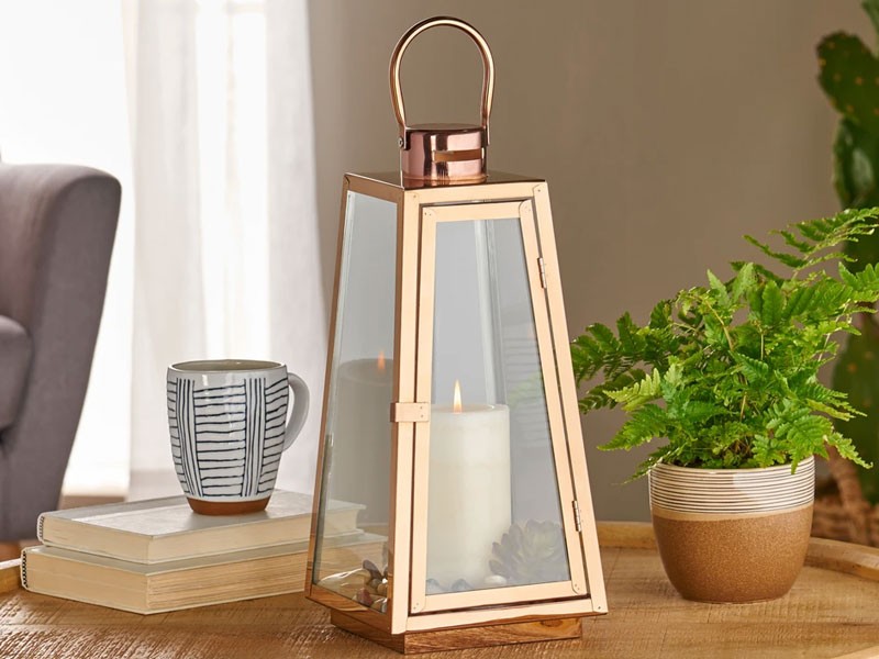 Evan 15 Modern Stainless Steel Lantern