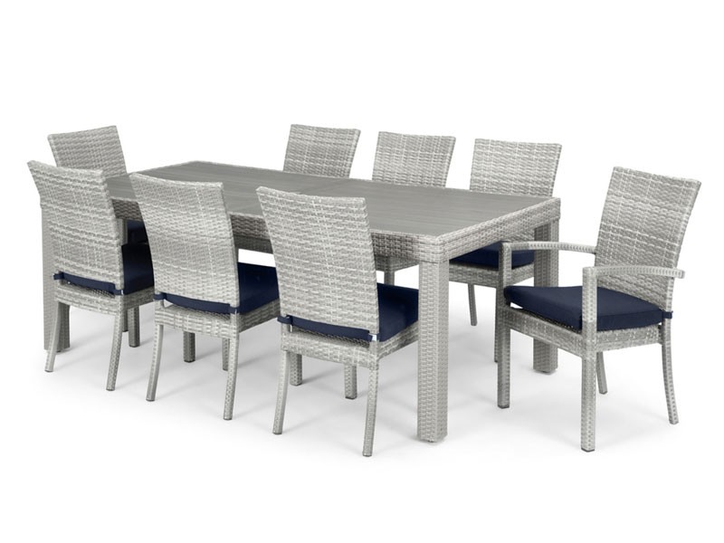 Cannes 9 Piece Dining Set Blue