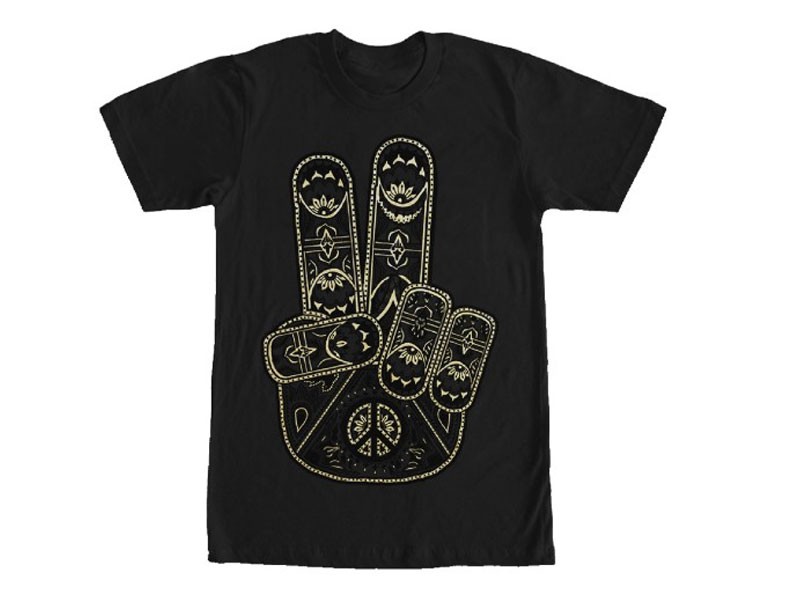 Women's Henna Peace Hand T-Shirt
