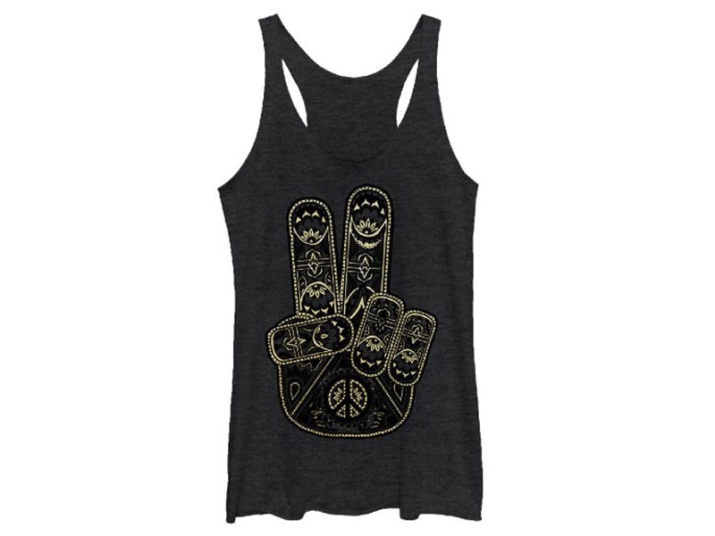 Women's Henna Peace Hand Tank Top