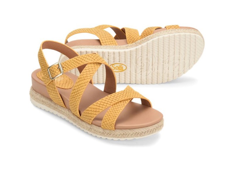 Sofft Women's Yellow Beechwood Flat Sandals