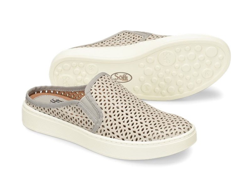 Sofft Women's Somers-II-Slide Grey Flat Sandals