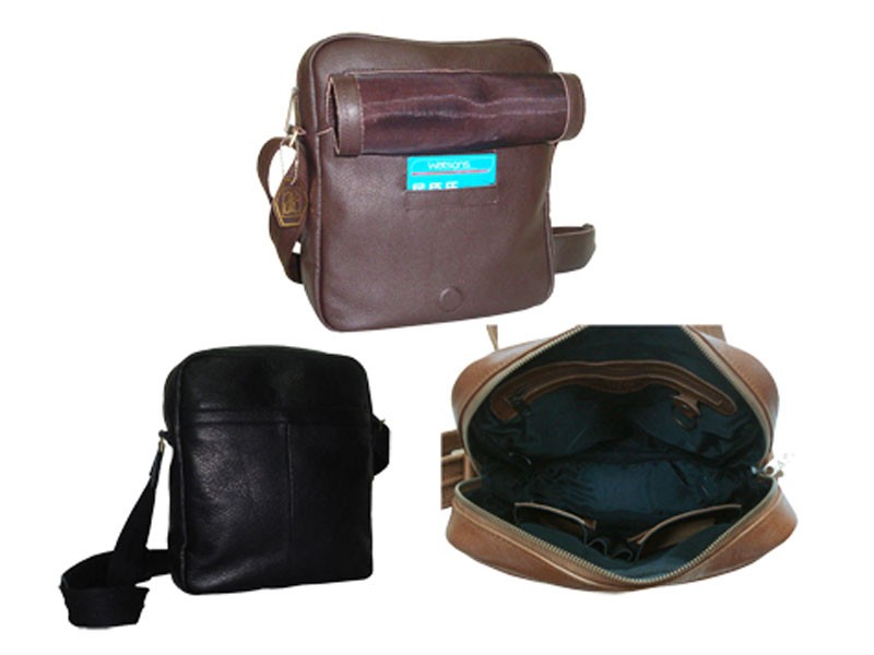 Amerileather Front Flap Men's Messenger Bag Black