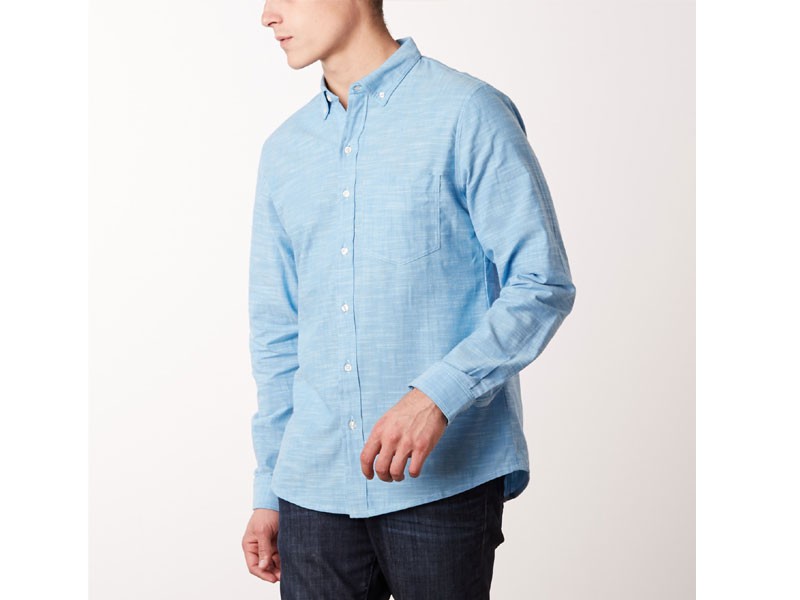 Men's Crosshatch Sky Shirt Sky Blue