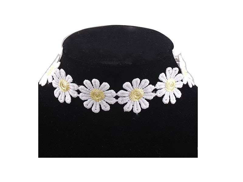 Vintage Daisy Flower Choker Necklace For Women