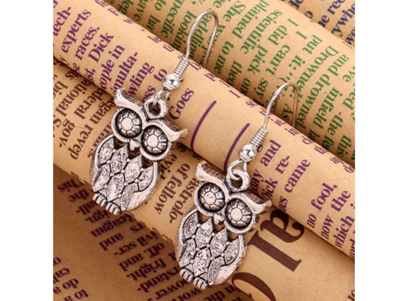 Owl Design Retro Drop Earrings For Women