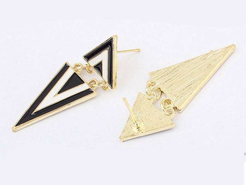 Fashion Geometric Big Triangle Stud Earrings For Women