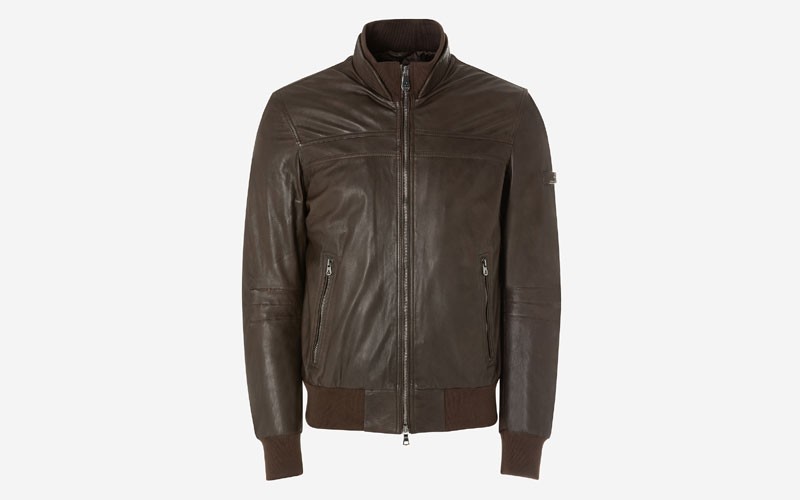 Leather Bomber With A Vintage Look
