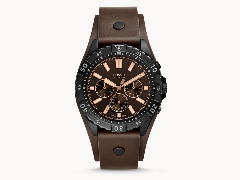 Garrett Chronograph Brown Leather Watch For Men