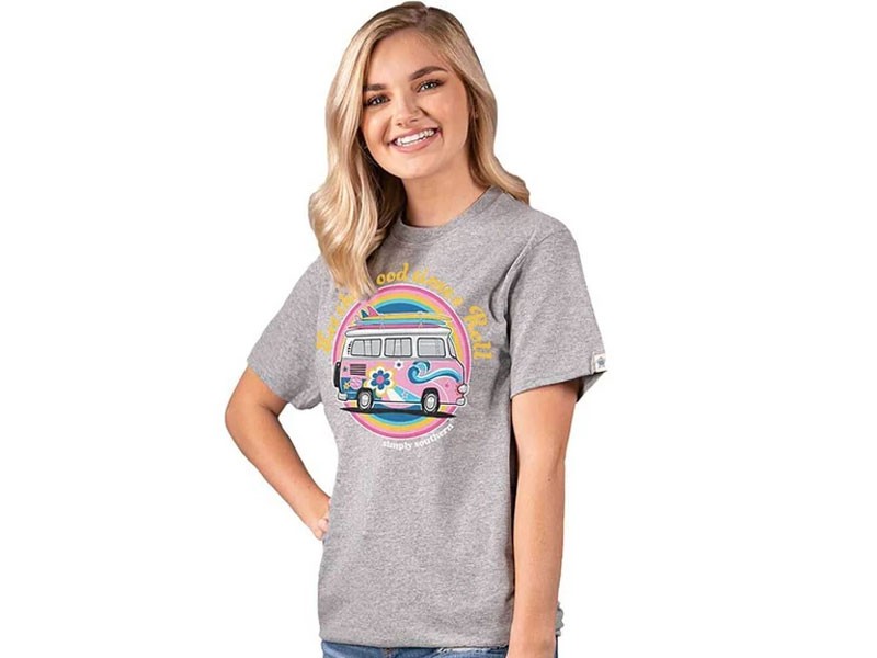 Simply Southern Good T-Shirt for Women in Heather Gray