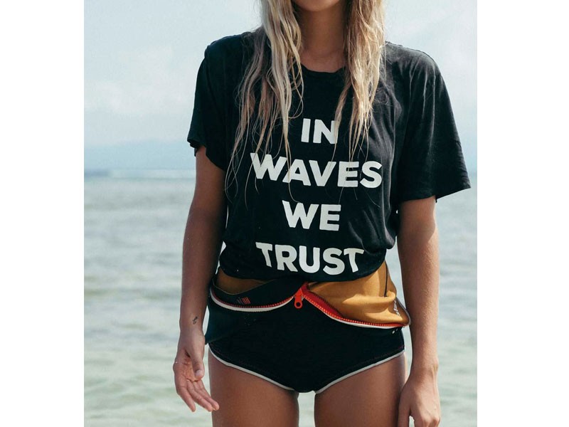 Billabong Waves All Day T-Shirt For Women In Off Black