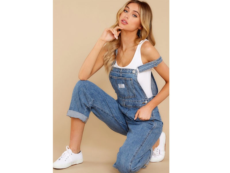 Vintage Overall in Dead Stone Jumpsuit For Women