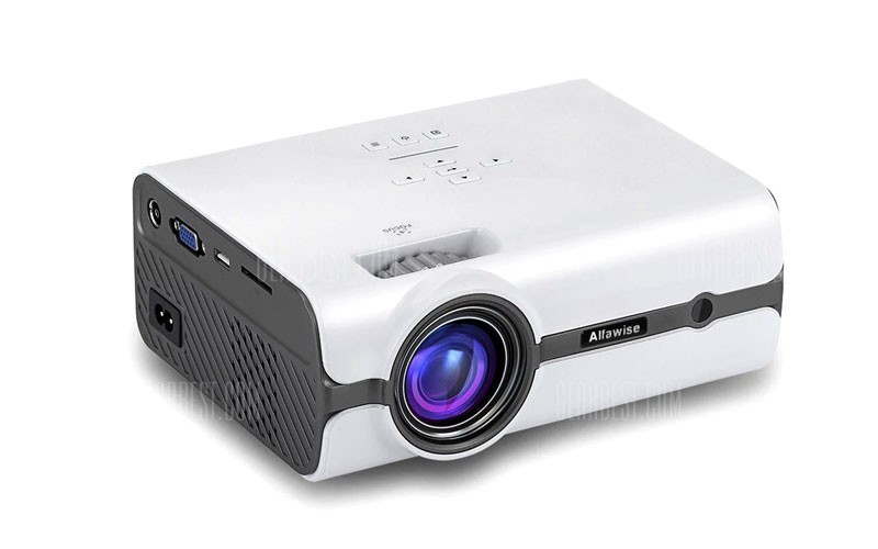 Alfawise A11 LCD 2000 Lumens Home Theater Mini Projector - WHITE EU PLUG 