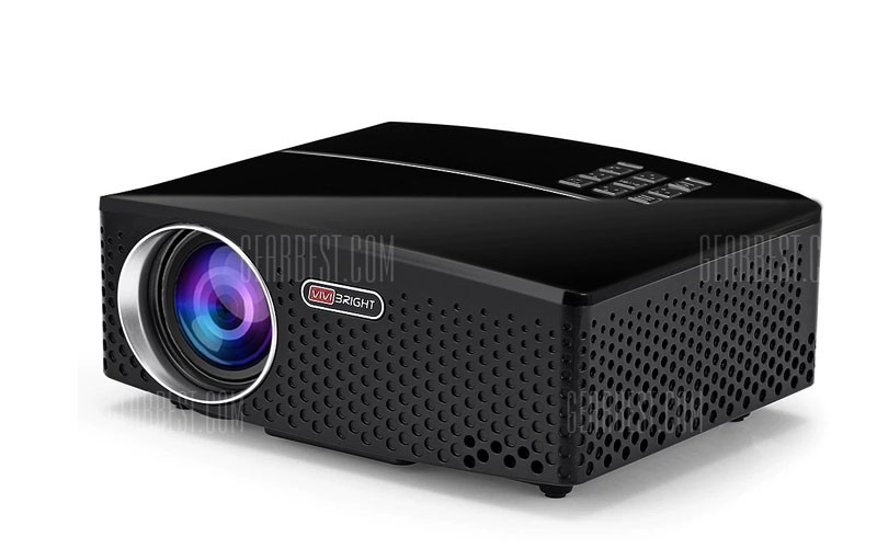 Vivibright Gp80 Led 1800 Lumens Hd Portable Projector - Natural Black Uk Plug 