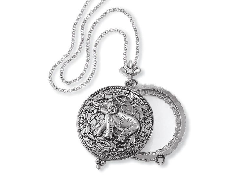 Lucky Elephant Magnifier Necklace For Women