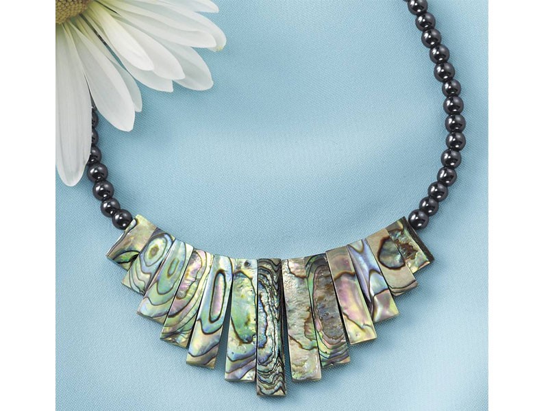 Abalone and Hematite Necklace For Women