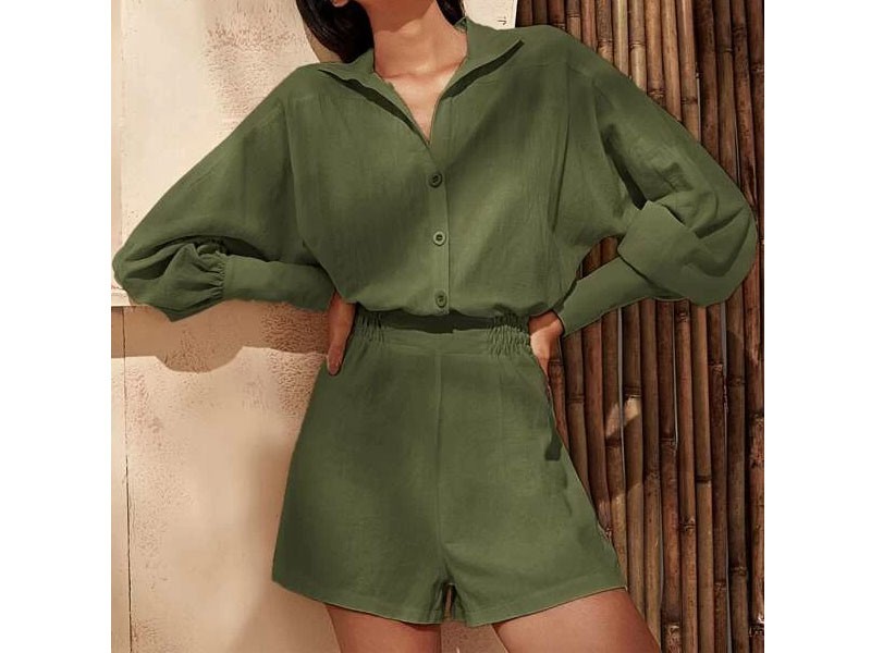 Women's Dolman Sleeve Shirt Romper