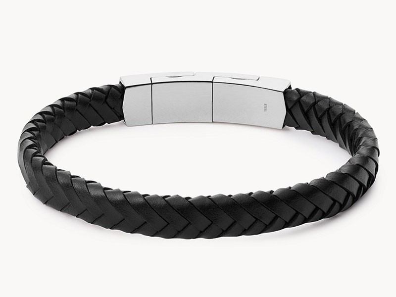 Vintage Casual Black Braided Bracelet For Men