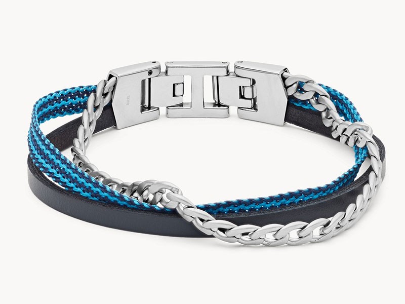 Neon Lights Stainless Steel Multi-Strand Bracelet For Men