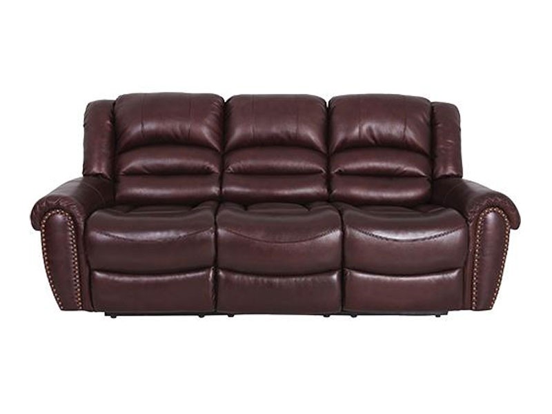 Leather Comfort Aspen Brown Power Reclining Top Grain Leather Sofa