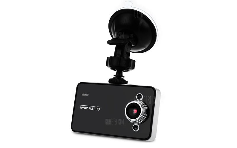 K6000 2.7 Inch 140 Degree Wide Angle Car DVR Recorder - Black