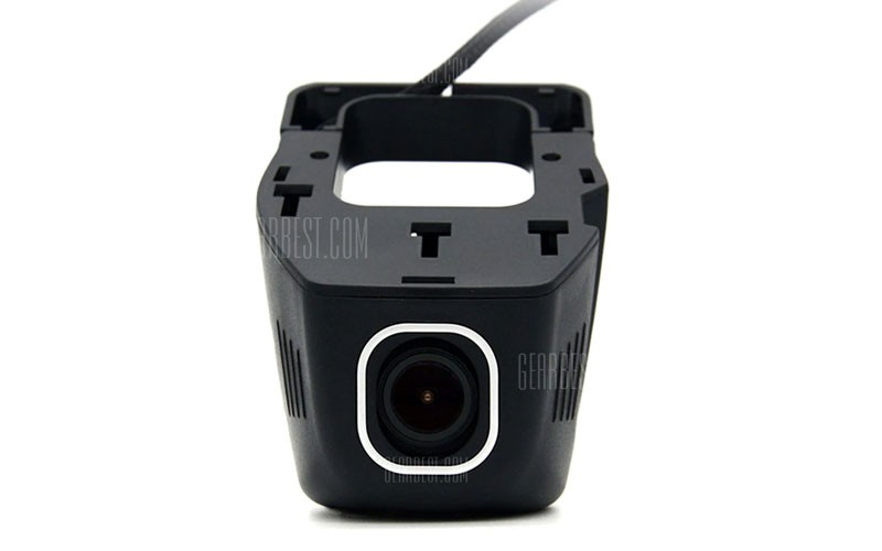 Junsun S100 WiFi 1080P FHD 170 Degree Wide Angle Car DVR - Black