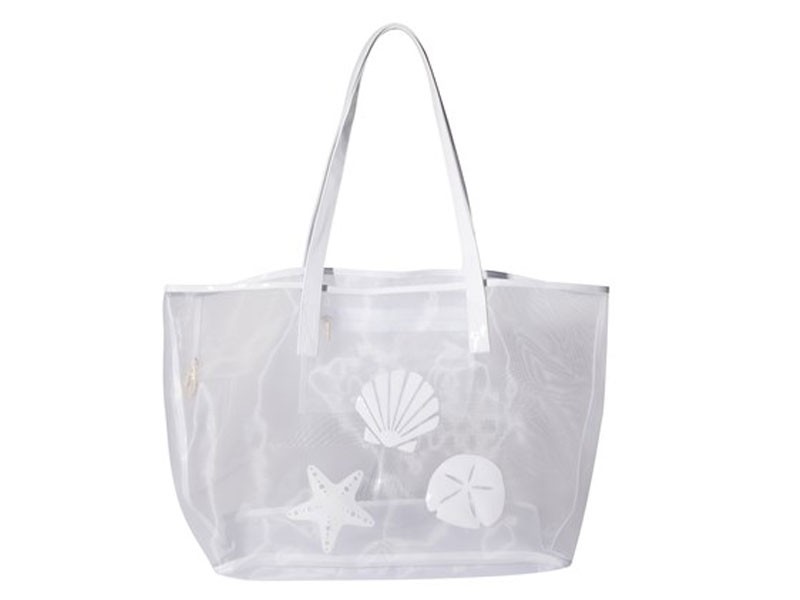 White Mesh Madison Tote with White Shell Trio For Women